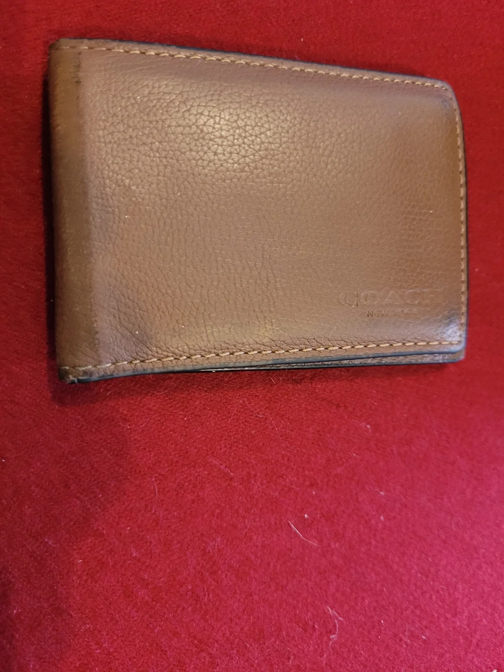 Coach Brown Leather Slim Card & Key Holder